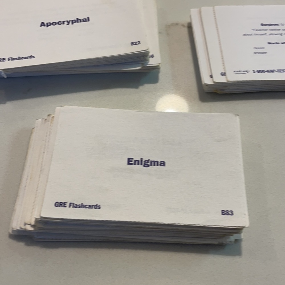 GRE flashcards - Picture 3 of 3